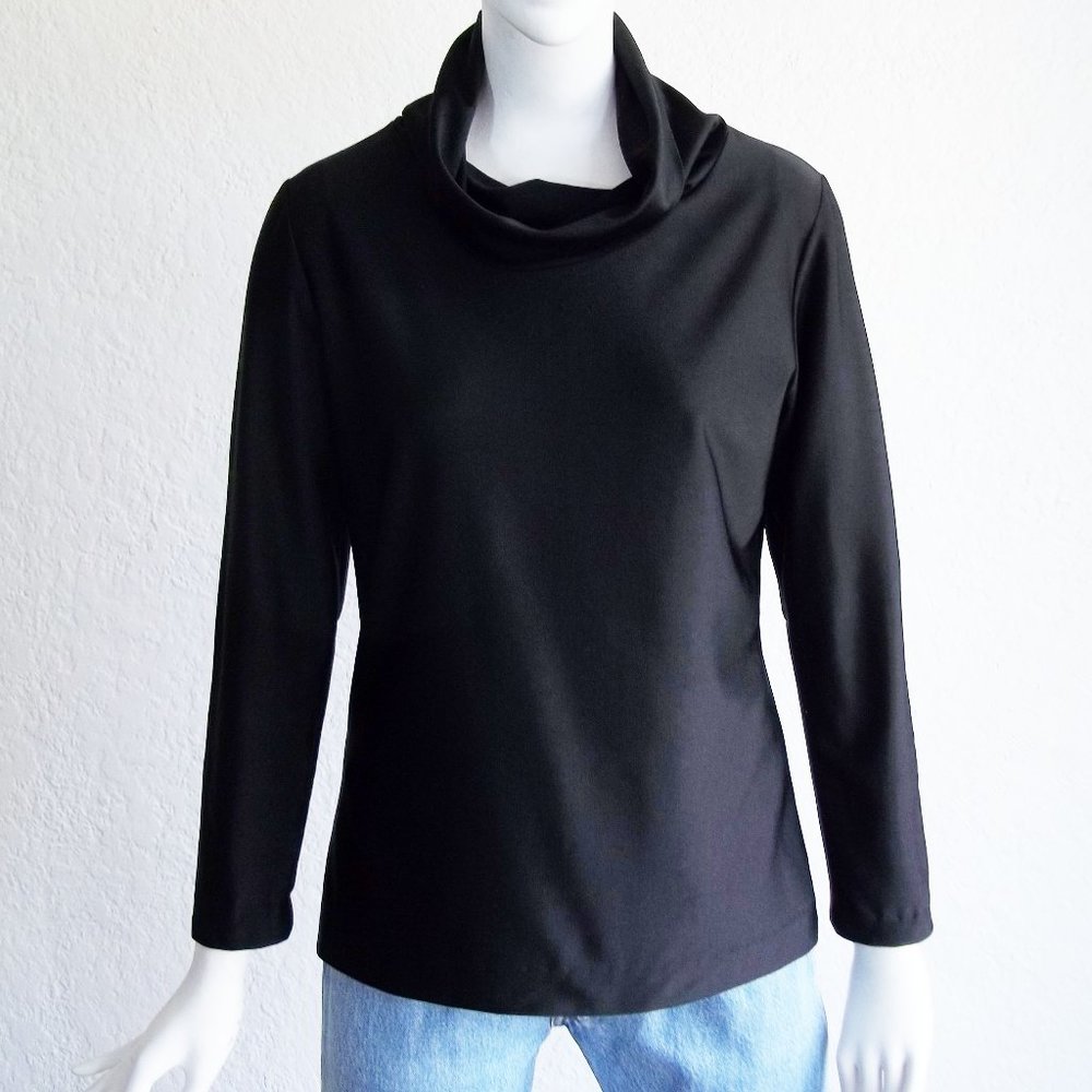 Vintage 70s Judy Bond QIANA Nylon Cowl Neck Shirt